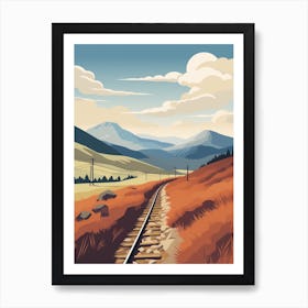 The West Highland Line Scotland 2 Hiking Trail Landscape Art Print