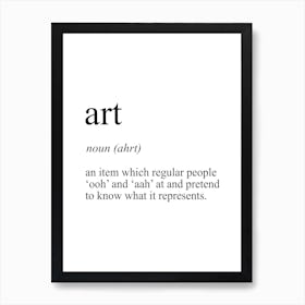 Art Definition Meaning Art Print