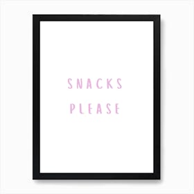 Snacks Please Lilac Poster