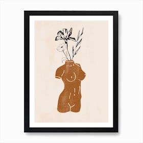 Vases Sculptures Woman Art Print