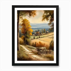 Country Landscape Painting 1 Art Print