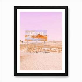 Welcome to Utah Art Print