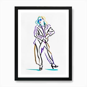 Woman In A Suit Art Print