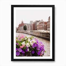 Flower Market In Amsterdam, Travel Art Print
