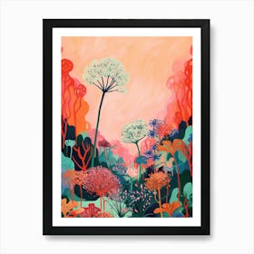 Boho Wildflower Painting Queen Annes Lace 3 Art Print
