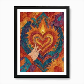 Heart Of Fire 34 Art Print