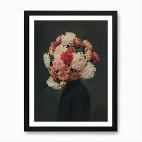 Flowers On The Head 3 Art Print