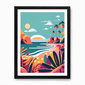 Tropical Landscape Art Print