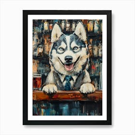 Husky Bar Art Print