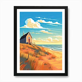 Cape Cod Massachusetts, Usa, Flat Illustration 2 Art Print