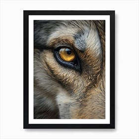 Indian Wolf Eye 3 Art Print