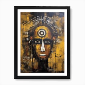 Visions of Africa: Captivating Tribal Masks Art Print