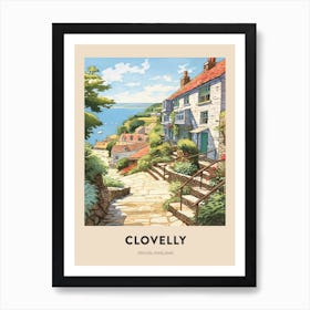 Devon Vintage Travel Poster Clovelly 3 Art Print