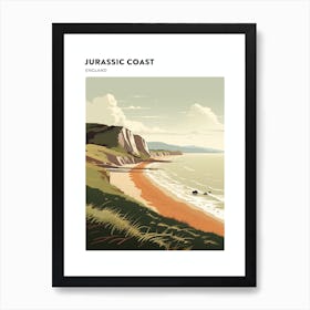 Jurassic Coast England 4 Hiking Trail Landscape Poster Art Print