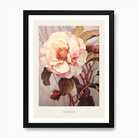 Floral Illustration Camellia Poster Art Print