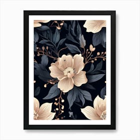 Wallpaper Floral Pattern Art Print