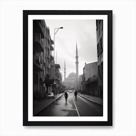 Beirut, Lebanon, Mediterranean Black And White Photography Analogue 7 Art Print