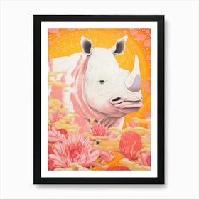 Rhino In The Wild 3 Art Print