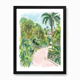 Audubon Park And Zoo Storybook Illustration 5 Art Print