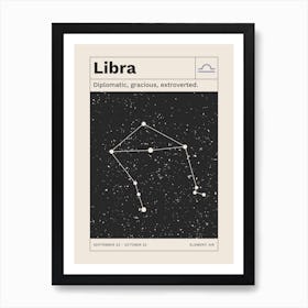 Libra Zodiac Sign Constellation Art Print