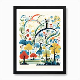 Missouri Botanical Garden Usa Modern Illustration 2  Art Print