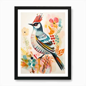 Bird Painting Collage Cuckoo 1 Art Print