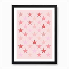 Pink  Madness Stars Art Print