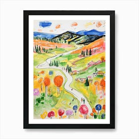 Montage Deer Valley   Park City, Utah   Resort Storybook Illustration 2 Art Print