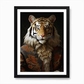 Tiger Art In Baroque Style 4 Art Print