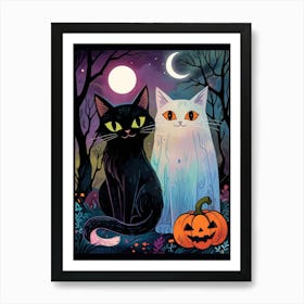 Halloween Cats Art Print