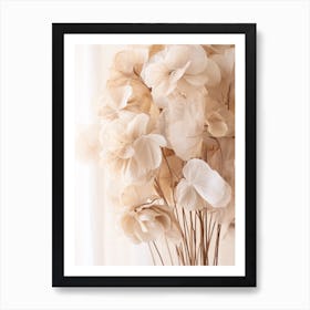 Boho Dried Flowers Hydrangea 3 Art Print