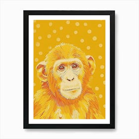 Yellow Bonobo 1 Art Print