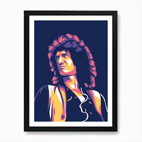 Brian May Queen Pop Art Art Print