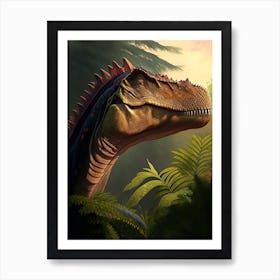 Saurophaganax Illustration Dinosaur Art Print