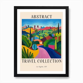 Abstract Travel Collection Poster Los Angeles Usa 2 Poster