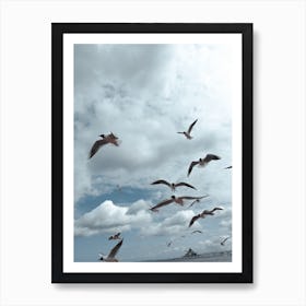 Sea Side Gulls Art Print