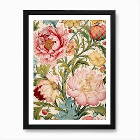 Floral Wallpaper 383 Art Print