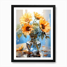 Sunflowers In A Vase 1 Art Print