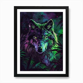 Wolf In The Jungle 1 Art Print