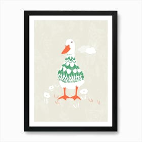 Gosling in a sweater Art Print