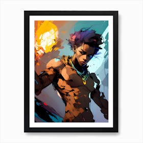 Abstract Hunk Male Art Print