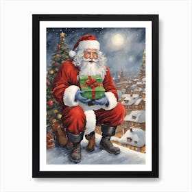 Santa Claus Christmas  Art Print