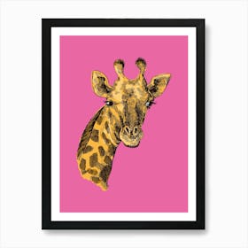 Giraffe Head Art Print