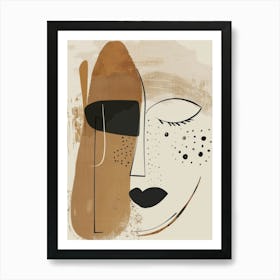 Abstract Face Canvas Print 1 Art Print