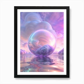 Iridescent Y2K Dreamscape 1 Art Print