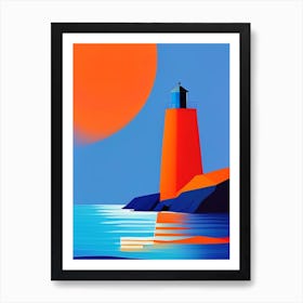 Lighthouse Waterscape Modern 1 Art Print