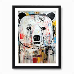 Polar Bear Basquiat style 1 Art Print