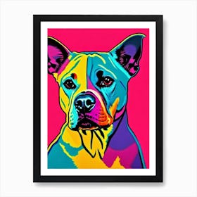 American Staffordshire Terrier Andy Warhol Style Dog Art Print