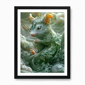 Mouse In A Cloud Art Print