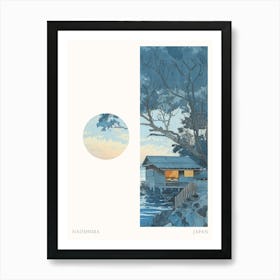 Naoshima Japan 2 Cut Out Travel Poster Art Print